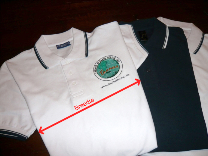 Polo's met geborduurd logo van Taunus M Club Belgïe.